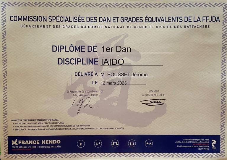1er Dan Iaïdo