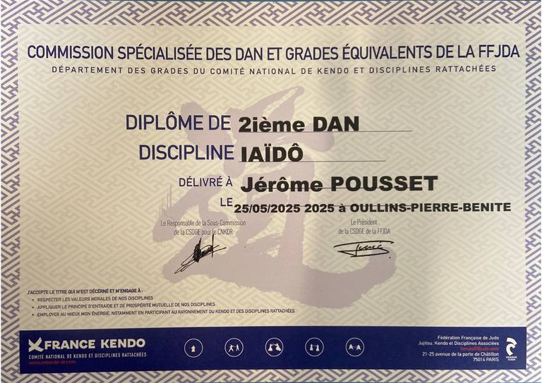 2ème Dan Iaïdo