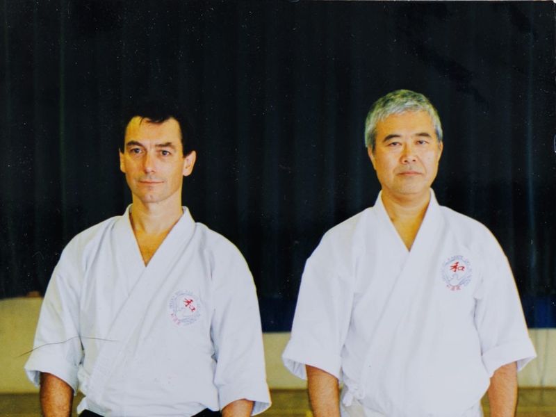 Gabriel Fallet et Shiomitsu Sensei à Vence (salle Falcoz), années 90